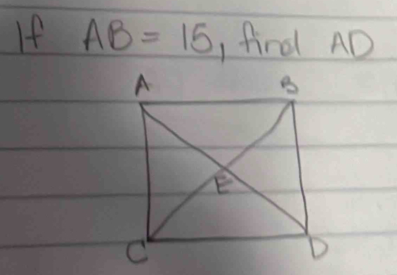 If AB=15 1 find AD