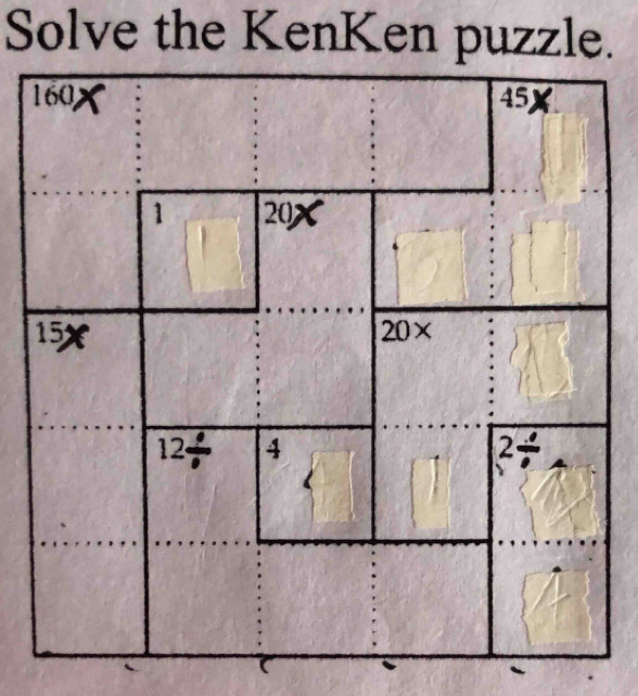 Solve the KenKen puzzle.