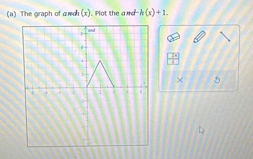 The graph of andh(x). Plot the and h(x)+1. 
×