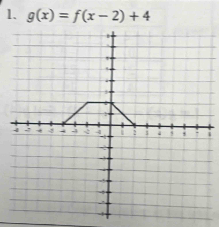 g(x)=f(x-2)+4