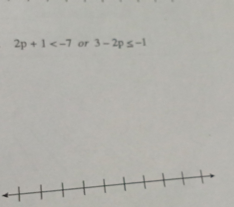 2p+1 or 3-2p≤ -1