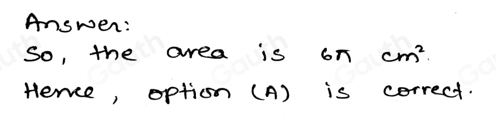 Answer: 
So, the area is 6n cm^2. 
Here, option (A) is correct.