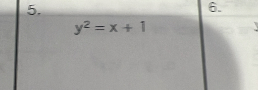 y^2=x+1