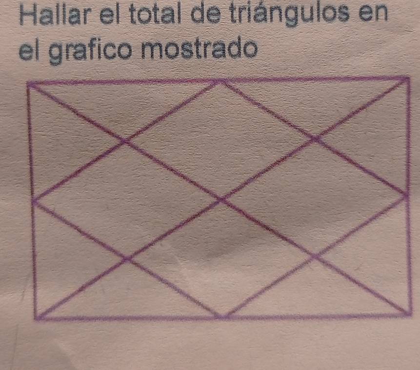 Hallar el total de triángulos en 
el grafico mostrado