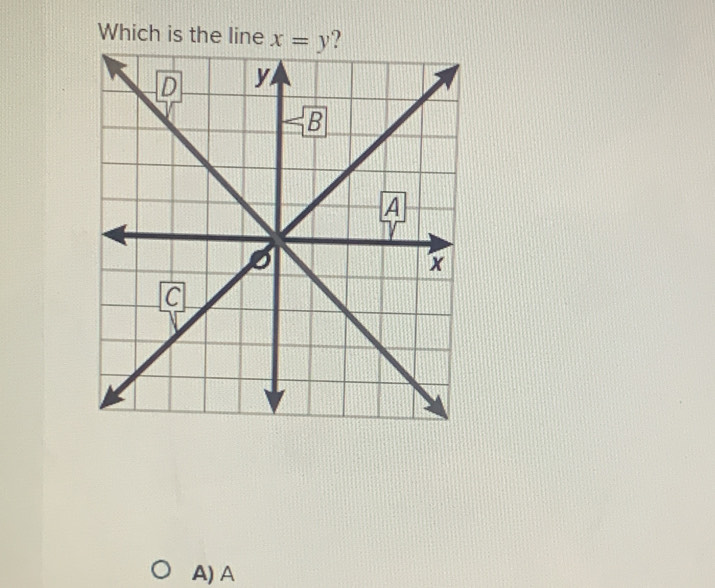 Which is the line ?
A) A