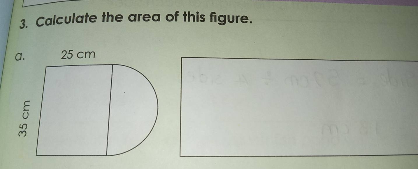 Calculate the area of this figure.