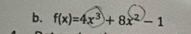 f(x)=4x^3+8x^2-1