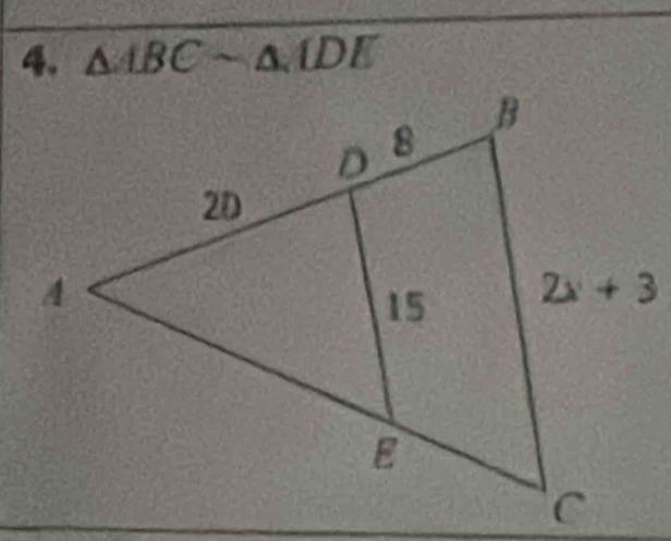 △ ABCsim △ .1DE