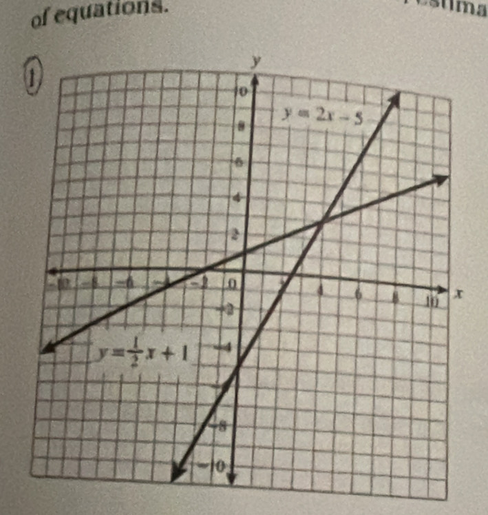 of equations.
estma