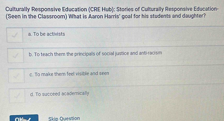 Solved: Culturally Responsive Education (CRE Hub): Stories of ...