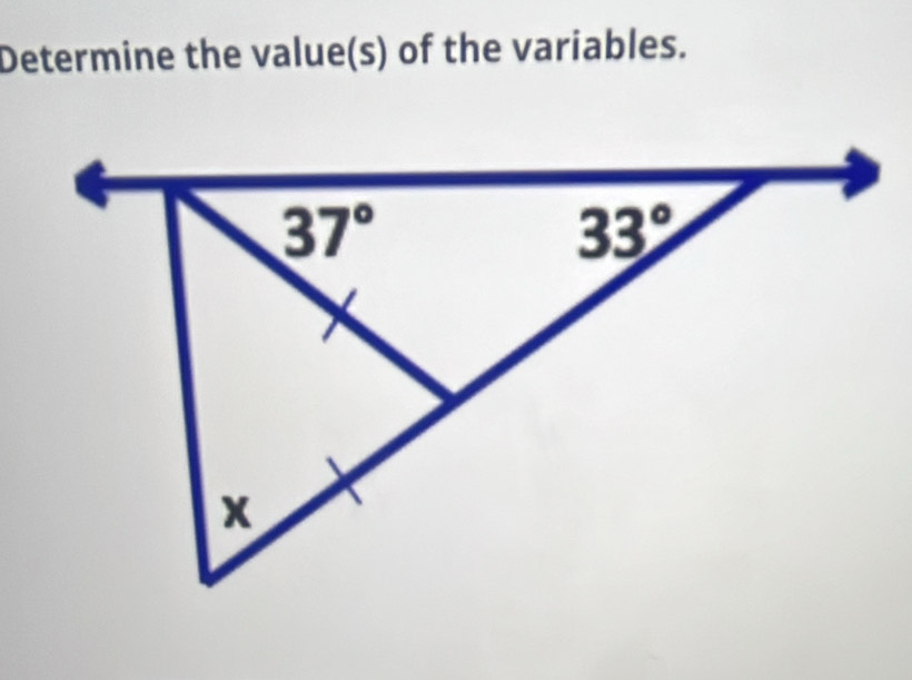 Determine the value(s) of the variables.