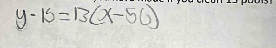 y-15=13(x-50)