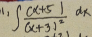 H, ∈t frac (x+5)(x+3)^2dx