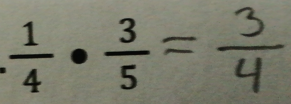  1/4 ·  3/5 =