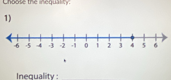 Choose the inequality: 
1) 
Inequality :