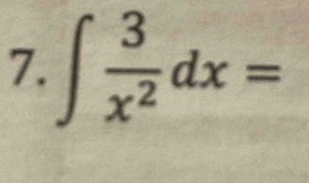 ∈t  3/x^2 dx=