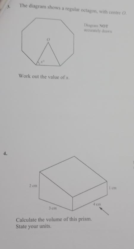 Solved: The diagram shows a regular octagon, with centre O. Diagram NOT ...