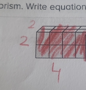 prism. Write equation