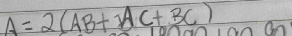 A=2(AB+AC+BC)