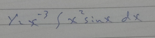 y_2x^(-3)∈t x^2sin xdx