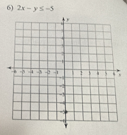 2x-y≤ -5