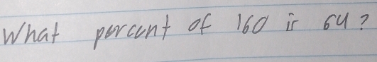 What percent of 160 is ou?