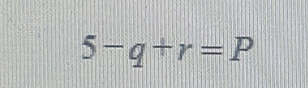 5-q+r=P