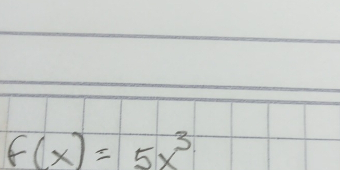 f(x)=5x^3