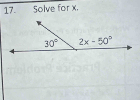 17.€ Solve for x.