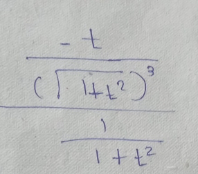 frac -tfrac (sqrt(1+t^2))^31+t^2