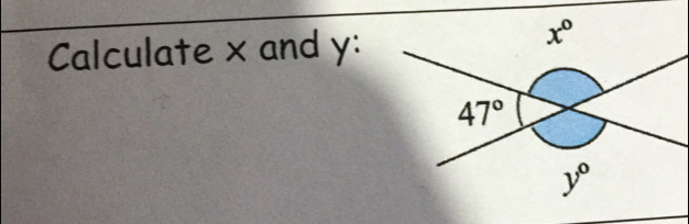 Calculate x and y: