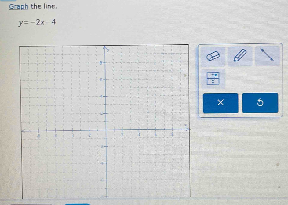 Graph the line.
y=-2x-4
5