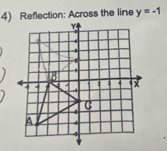 Reflection: Across the line y=-1