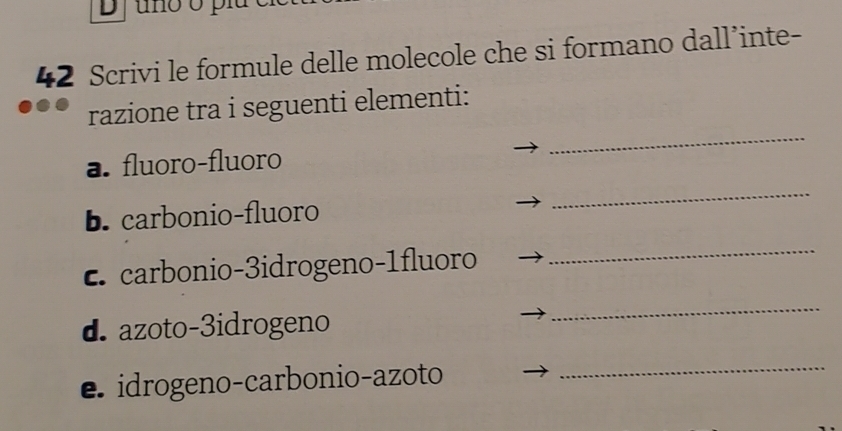 Risolto:Scrivi le formule delle molecole che si formano dall’inte ...