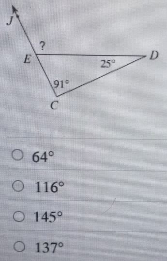 64°
116°
145°
137°