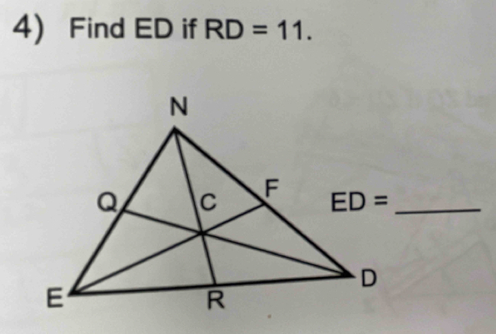 Find ED if RD=11.
ED= _