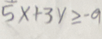 5x+3y≥ -9