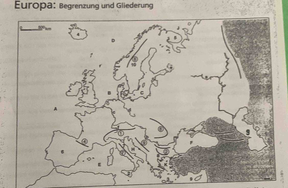 Europa: Begrenzung und Gliederung