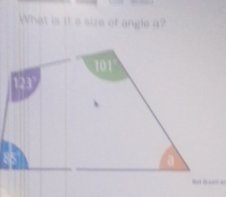 What is th e size of angle a?