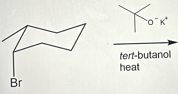 K^+
tert-butanol 
heat