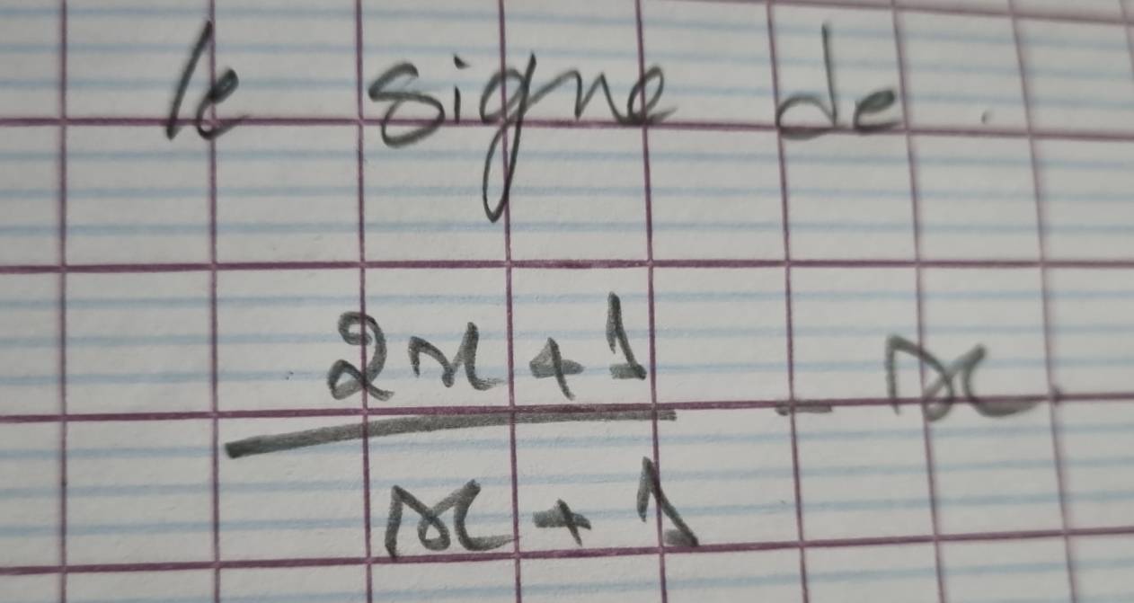 Ae signt de
 (2x+1)/x+1 -x