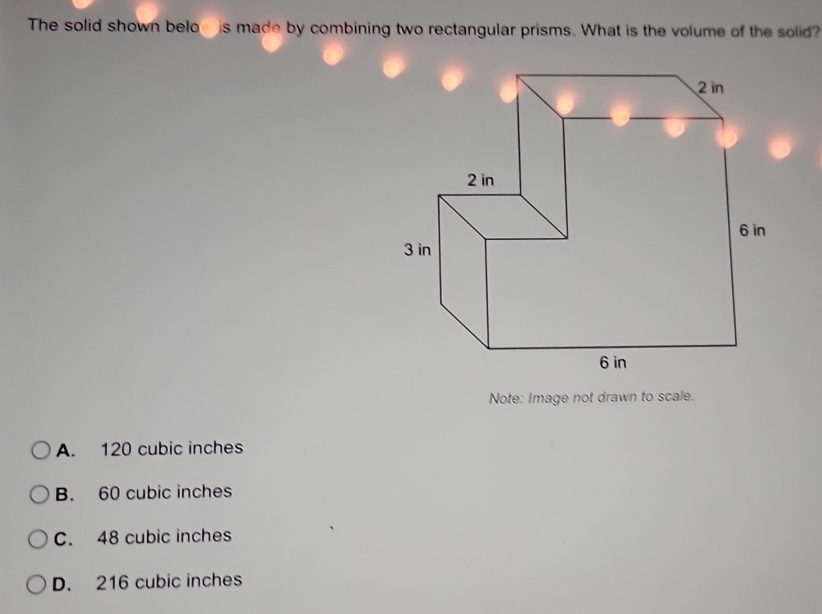 Solved: The solid shown belo is made by combining two rectangular ...