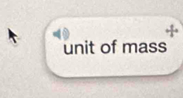 unit of mass