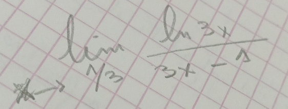 limlimits _to π /3 ln 3x/3x-n 