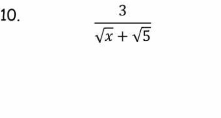  3/sqrt(x)+sqrt(5) 