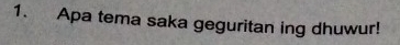 Apa tema saka geguritan ing dhuwur!