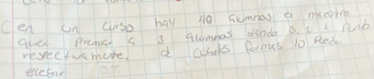 Cen un curso hav 4e sumnas e meorro 
quee Premcn a 3 Glammas dinda 5. iL Pub 
resectvamure. a coks formes 10 Rede 
elesin