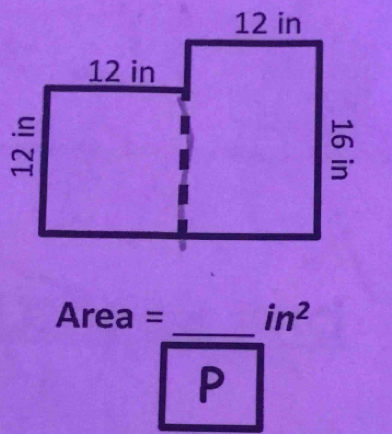 Area = in^2
P