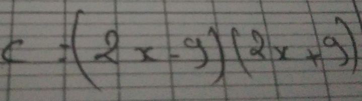 C=(2x-y)(2x+9)