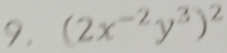 (2x^(-2)y^3)^2